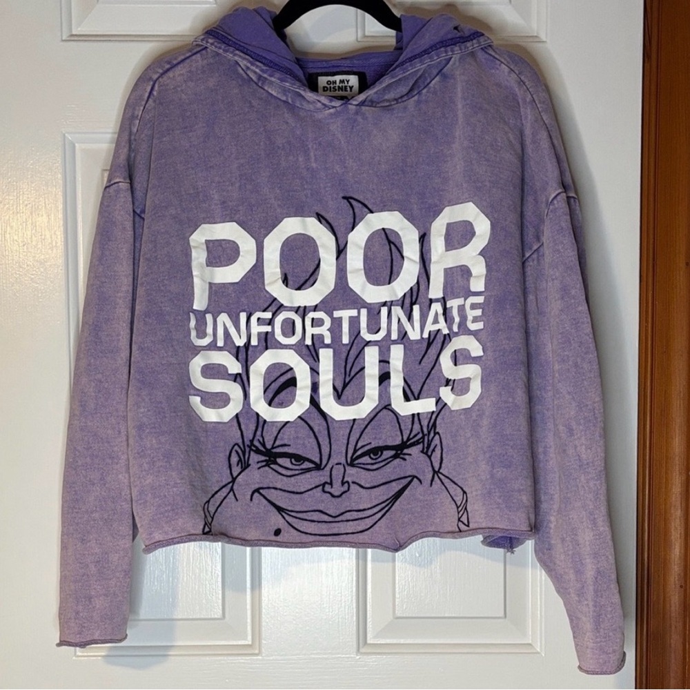 Oh My Disney Lavender Ursula Poor Unfortunate Souls Cropped Hoodie